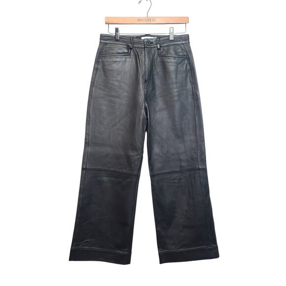 Proenza Schouler Pants - Proenza Schouler White Label High Rise Cropped Leather Pant 6